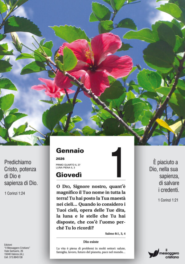 Calendario cristiano "Il Buon Seme" cartoncino illustrato 1